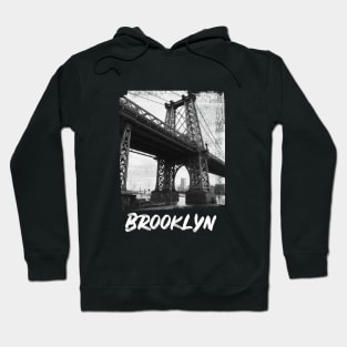 New York Brooklyn Bridge Grunge Style Hoodie
